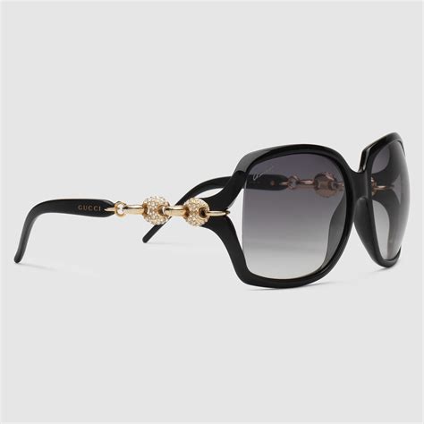 gucci crystal marina chain sunglasses|gucci rimless sunglasses for women.